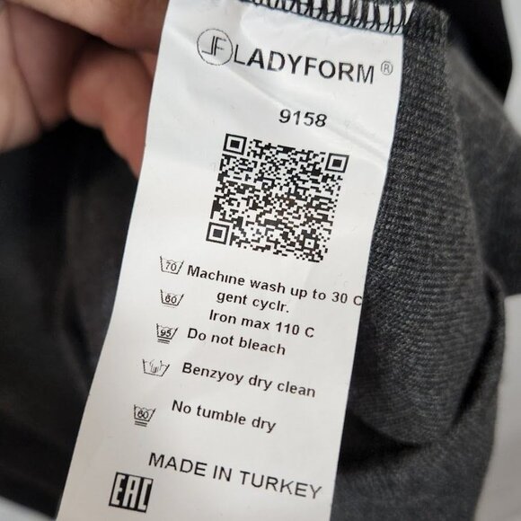 Ladyform Puff Sleeve Dress in Gray Size UK 8 - Picture 5 of 5